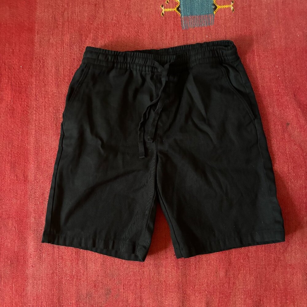 black shorts